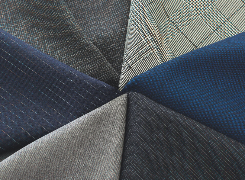 Premium wool trouser fabric from Holland and Sherry used in handcrafted bespoke pants at Bhambi's NYC