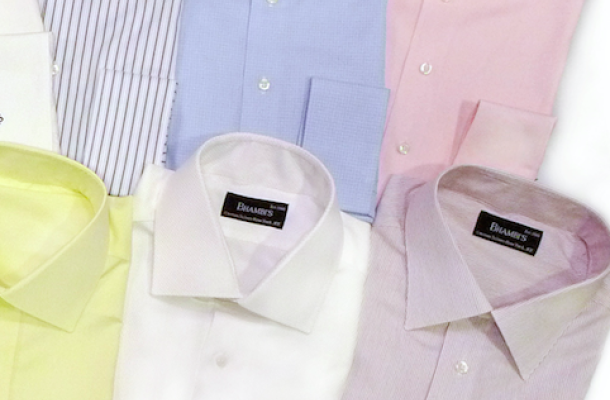Bespoke custom dress shirt hand-sewn at Bhambi's Custom Tailors Midtown Manhattan – made-to-measure shirts since 1968